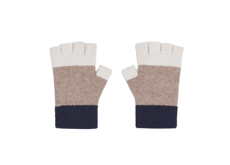 Kith Ellwood Colorblocked Fingerless Gloves Dark Tan