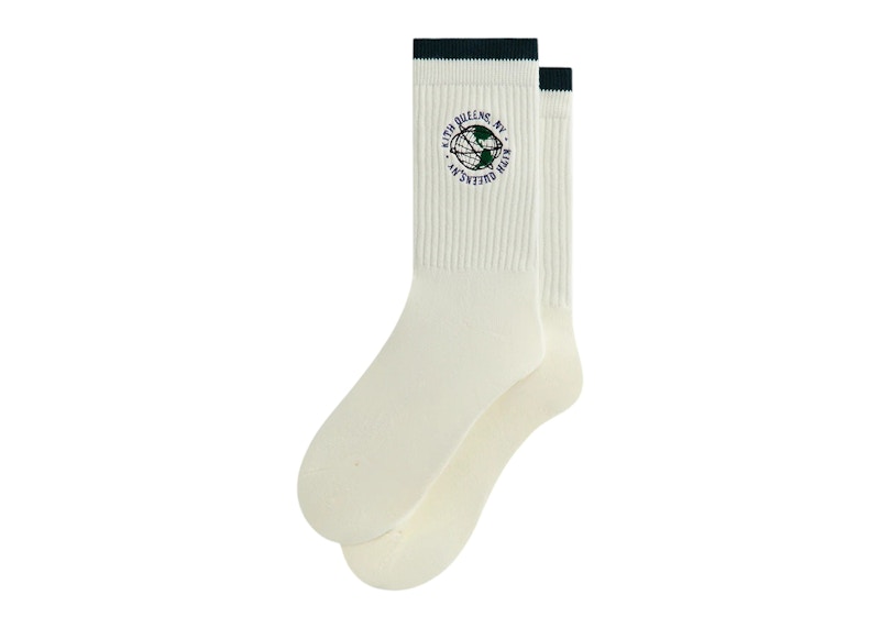 Kith Embroidered Globe Crew Sock Silk