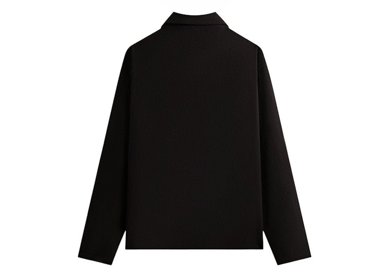Kith Felted Jersey Lane Coaches Jacket Black