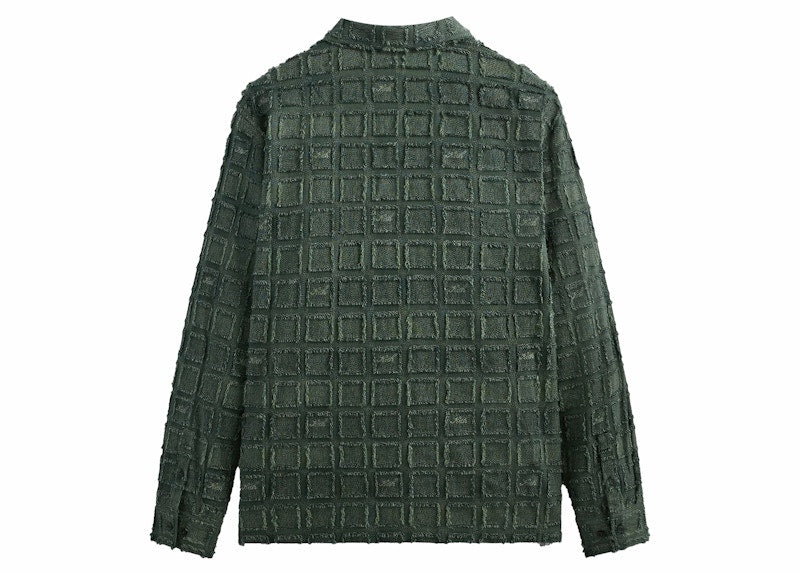 Kith Fils Coupe Check Long Sleeves Boxy Collared Overshirt Stadium