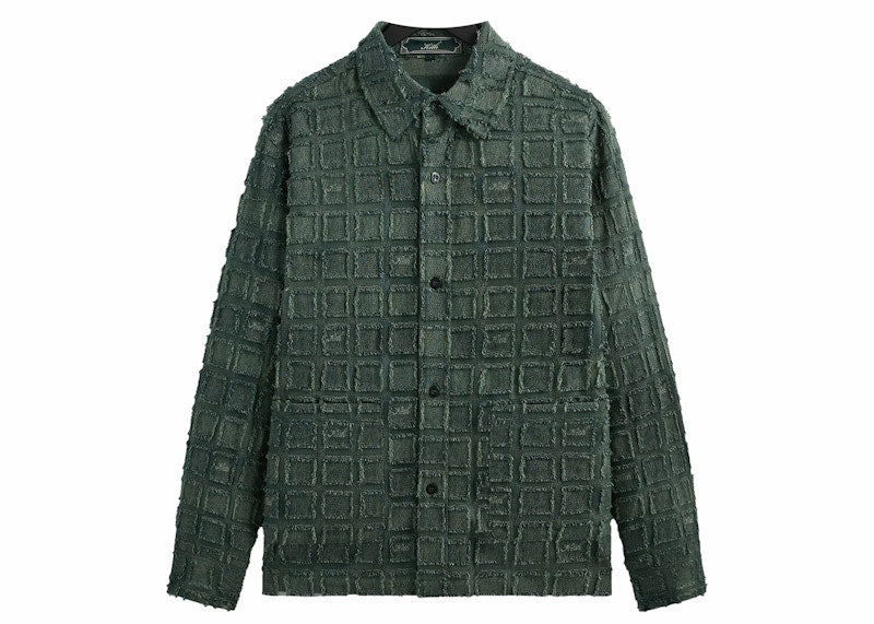 Kith Fils Coupe Check Long Sleeves Boxy Collared Overshirt Stadium