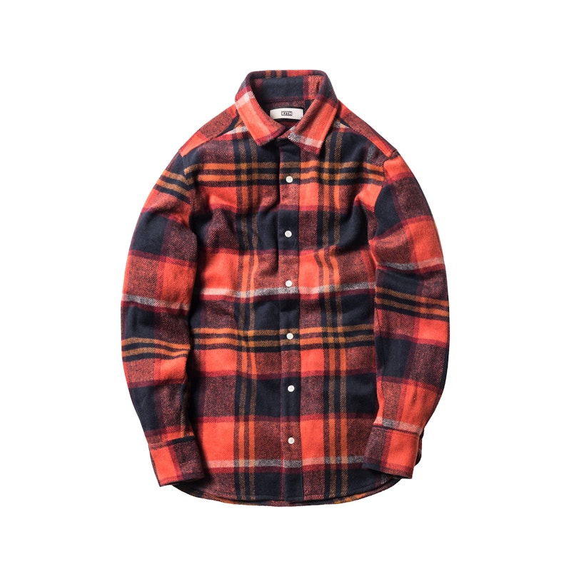 Kith Flannel Ginza Workshirt Orange/Red