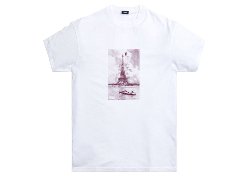 Kith Floral Marron Eiffel Tee White