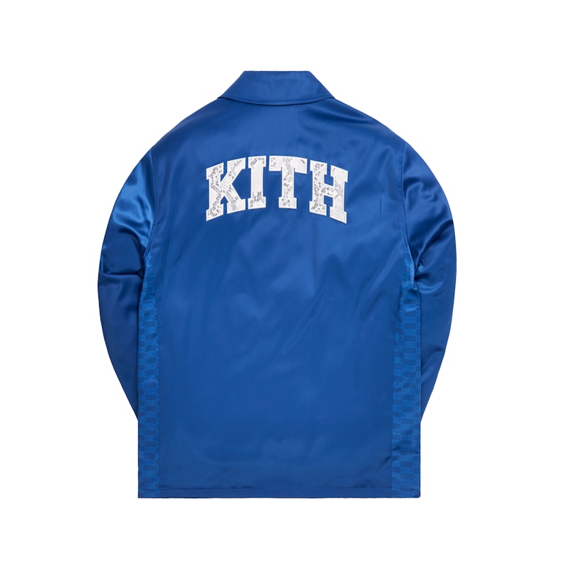 Kith For Major League Baseball Los Angeles Dodgers Coaches Jacket Royal Blue