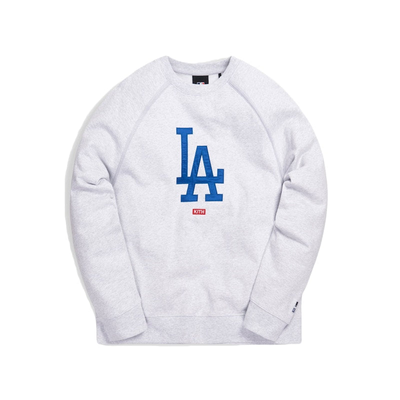 Kith For Major League Baseball Los Angeles Dodgers Crewneck Light Heather Grey