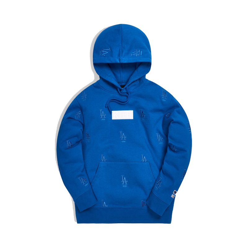 Kith For Major League Baseball Los Angeles Dodgers Monogram Hoodie Royal Blue