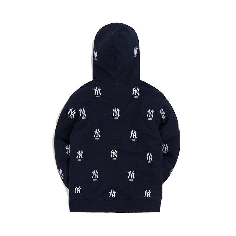 Kith For Major League Baseball New York Yankees Monogram Hoodie Navy