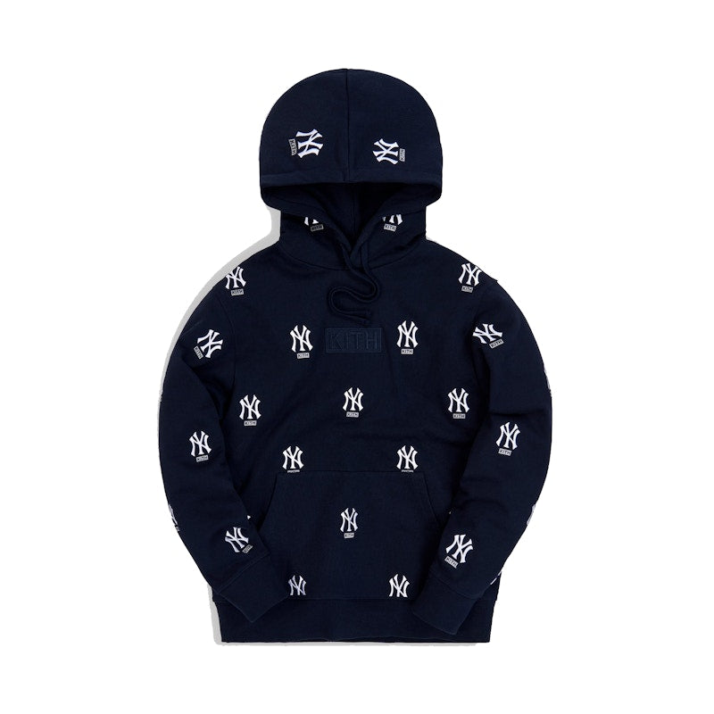 Kith For Major League Baseball New York Yankees Monogram Hoodie Navy