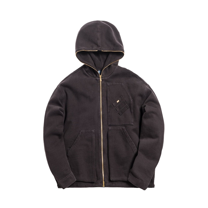 Kith Full Zip Cargo Hoode Espresso