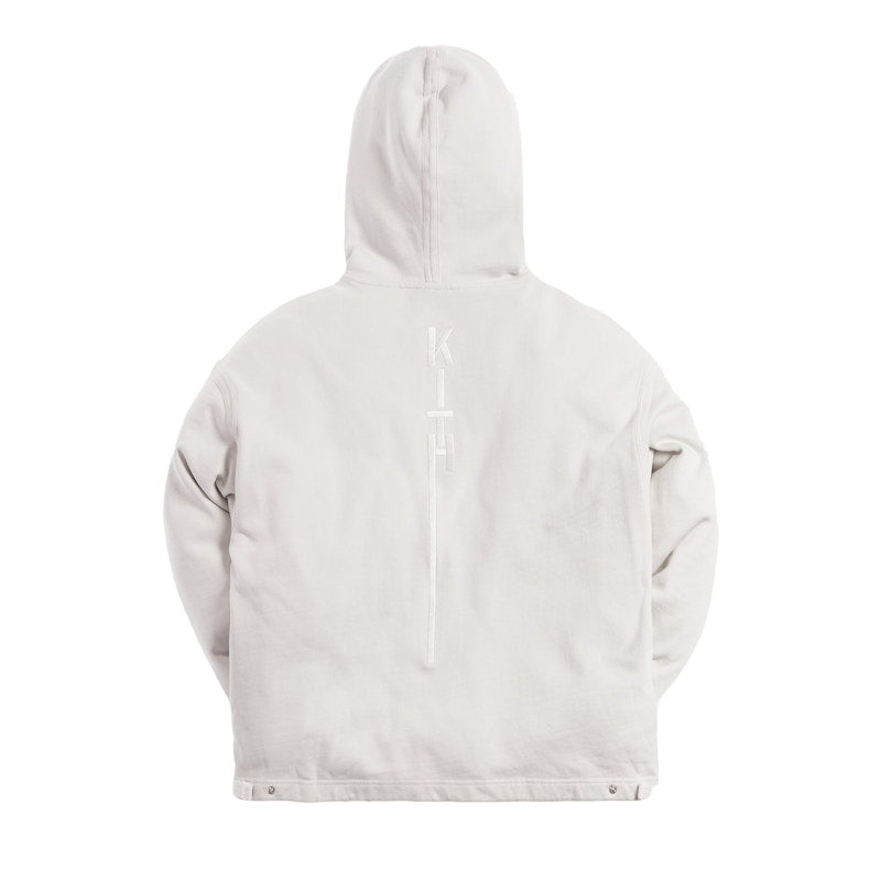 Kith Full Zip Cargo Hoode Light Grey