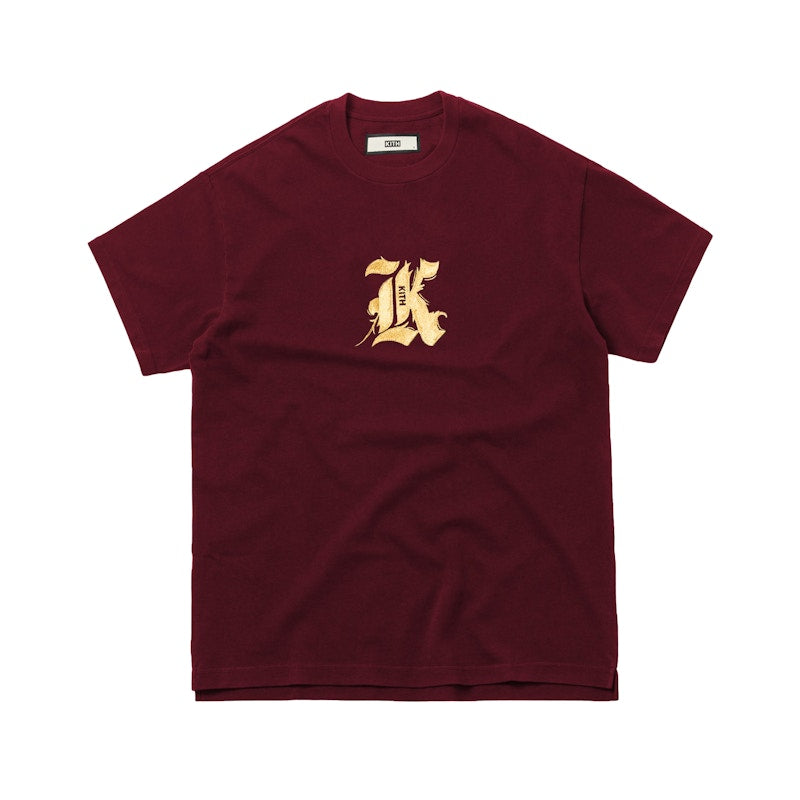 Kith Gothic K Tee Burgundy