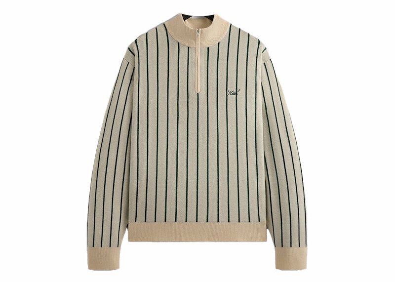 Kith Harmon Quarter Zip Mock Neck Sandrift