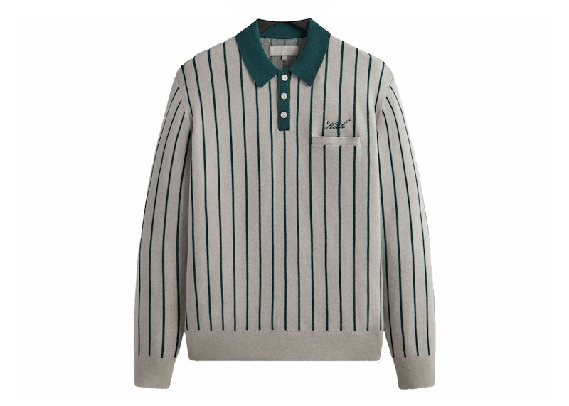 Kith Harmon Rugby Pullover Sweater Light Heather Grey
