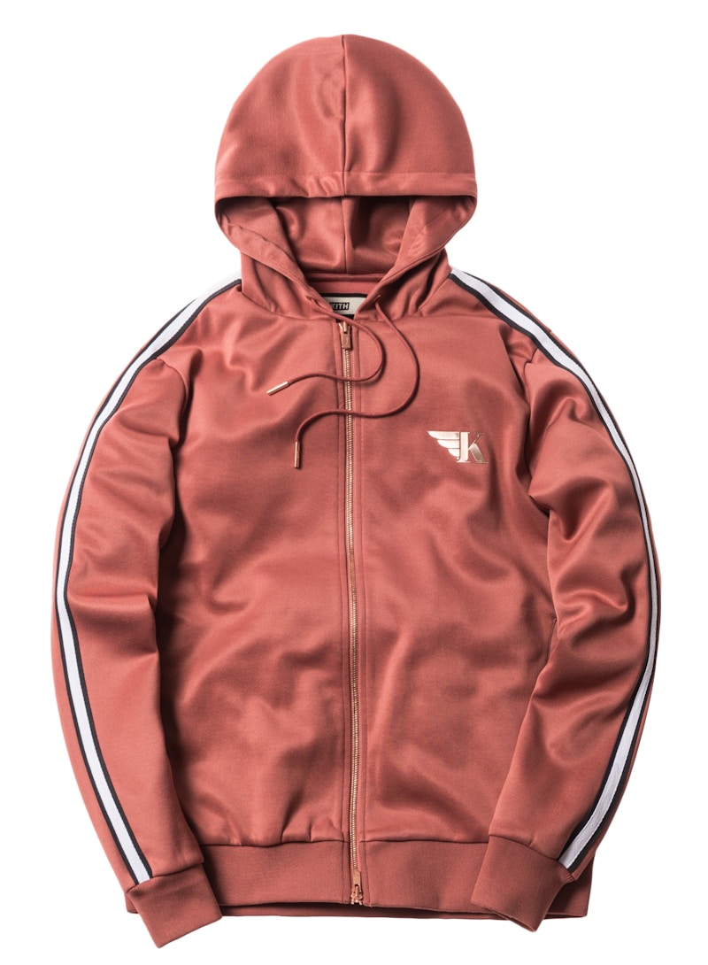 Kith Hooded Track Jacket Brickdust