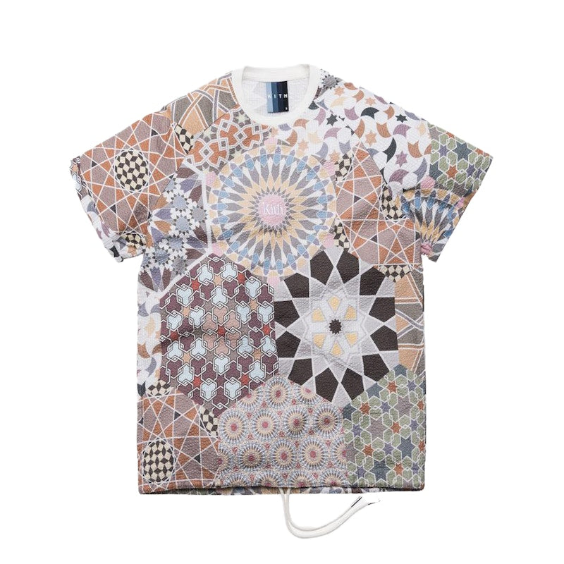 Kith Howard Moroccan Tile Print Seersucker Tee Multi