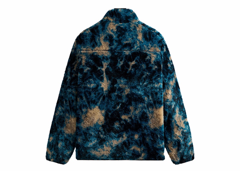 Kith Ice Dye Harper Vintage Sherpa Full Zip Jacket Indigo