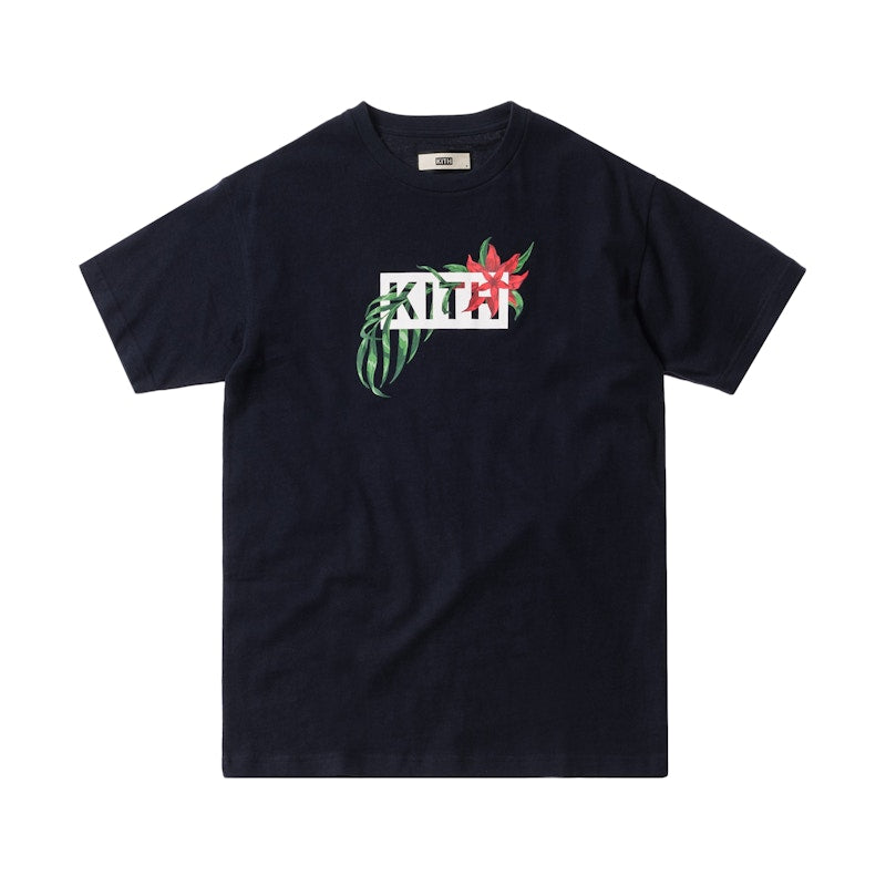 Kith In Bloom Classic Logo Tee Navy