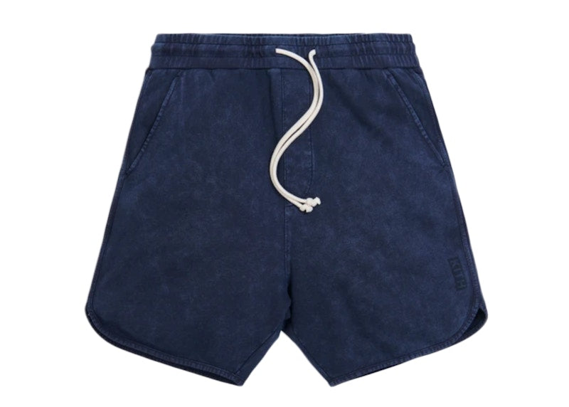 Kith Jordan Crystal Wash Baby Terry Shorts Obsidian Navy