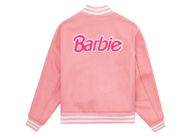 Kith Kids & Barbie for Golden Bear Varsity Jacket Pink