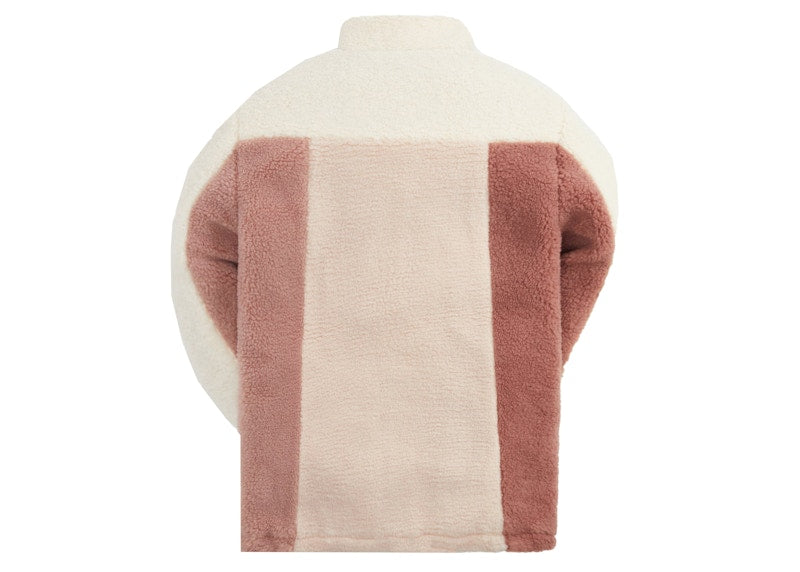 Kith Kids Blocked Sherpa Full Zip Dusty Quartz