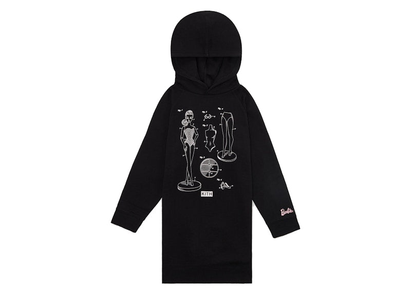Kith Kids for Barbie Hoodie Dress Black