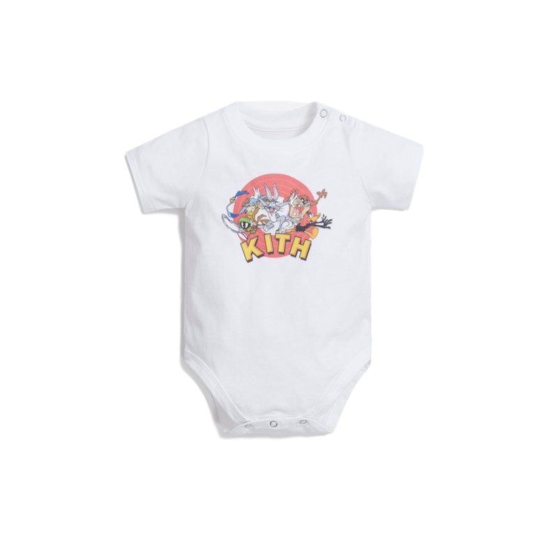 Kith Kids x Looney Tunes Baby Onesie White