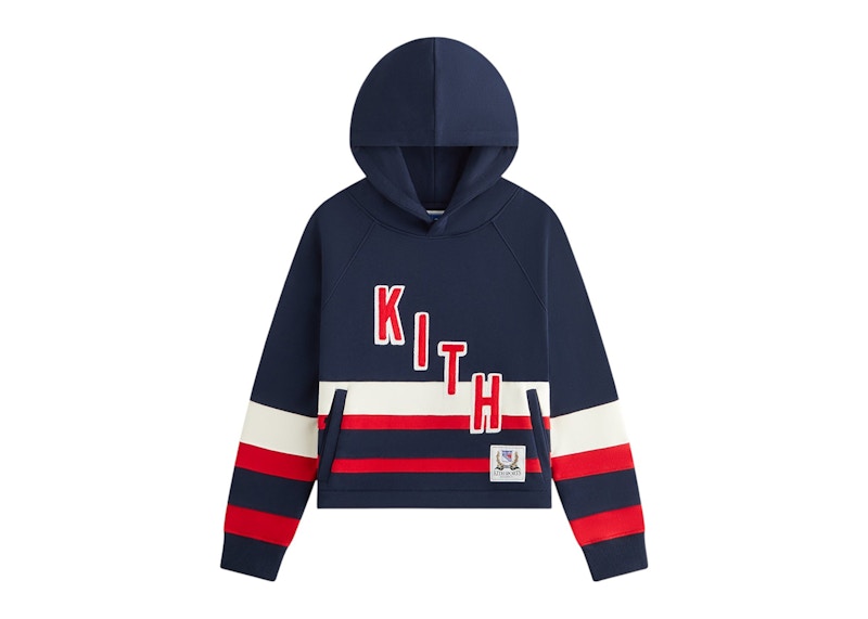 Kith Kids x New York Rangers Skewed Vintage Delk Hoodie Nocturnal