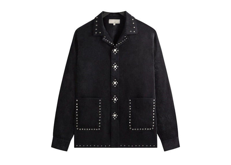 Kith & Kin Sawyer Long Shirt Camp Collar Shirt Black