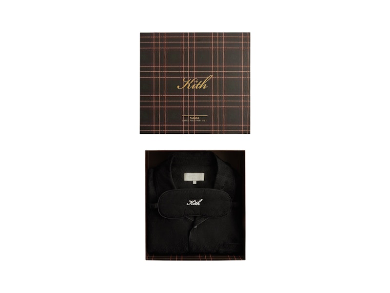 Kith Kithmas Crest Monogram Pajama Set Black