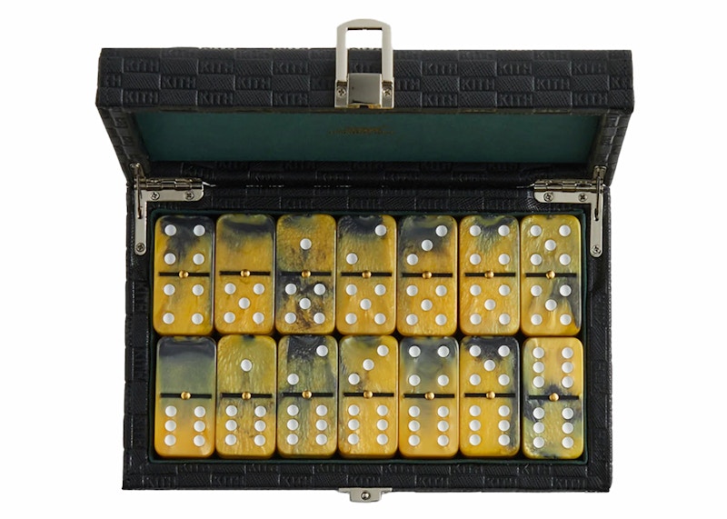 Kith Kithmas Monogram Leather Domino Set Black