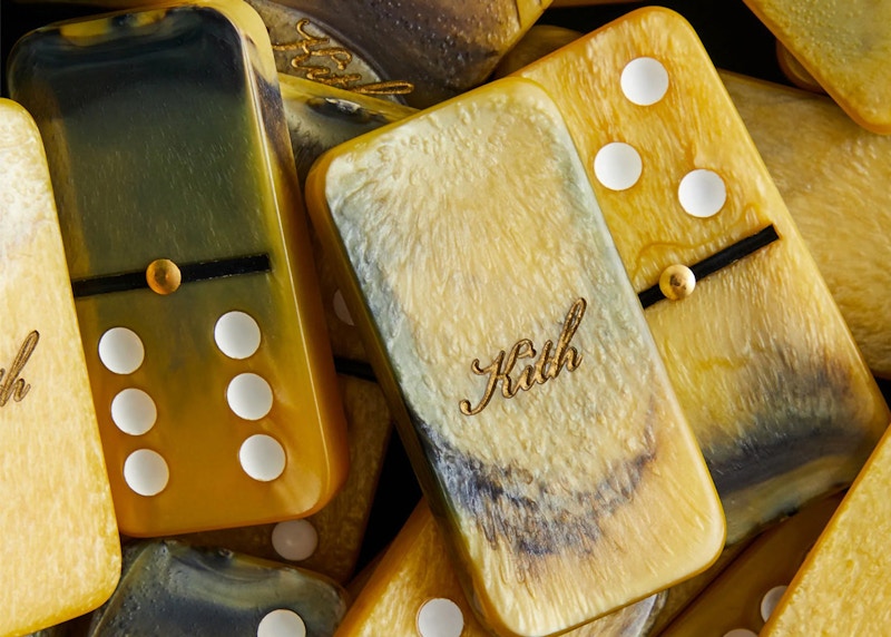 Kith Kithmas Monogram Leather Domino Set Black
