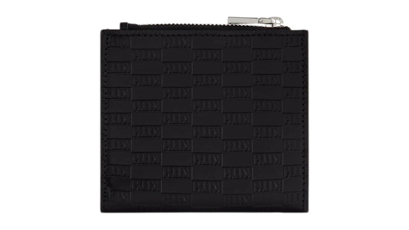Kith Kithmas Monogram Leather Snap Wallet Black
