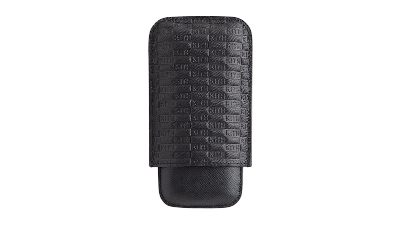 Kith Kithmas Monogram Saffiano Leather Cigar Case (FW25) Black