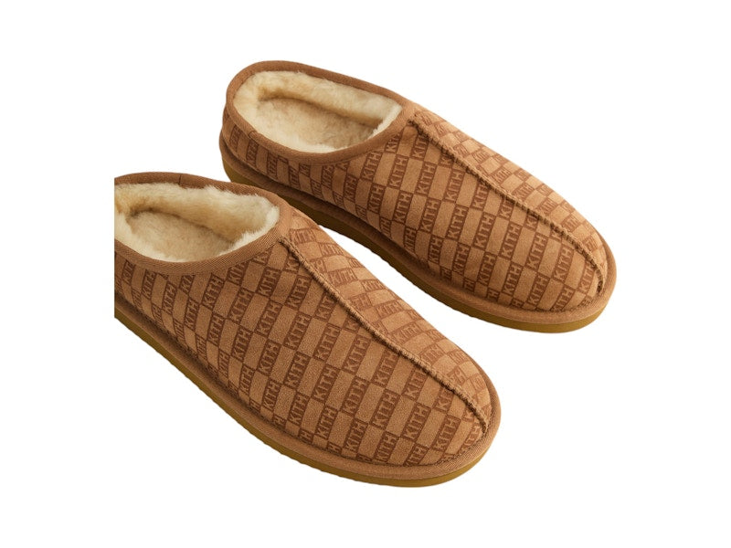 Kith Kithmas Monogram Shearling Slippers Loft