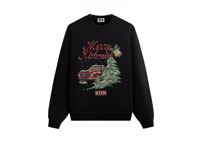 Kith Kithmas Needlepoint Nelson Crewneck Black