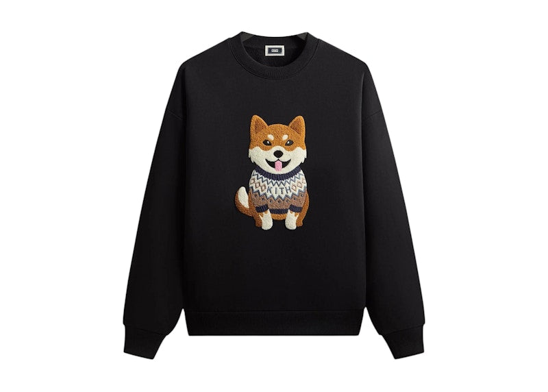 Kith Kithmas Shiba Nelson Crewneck Black
