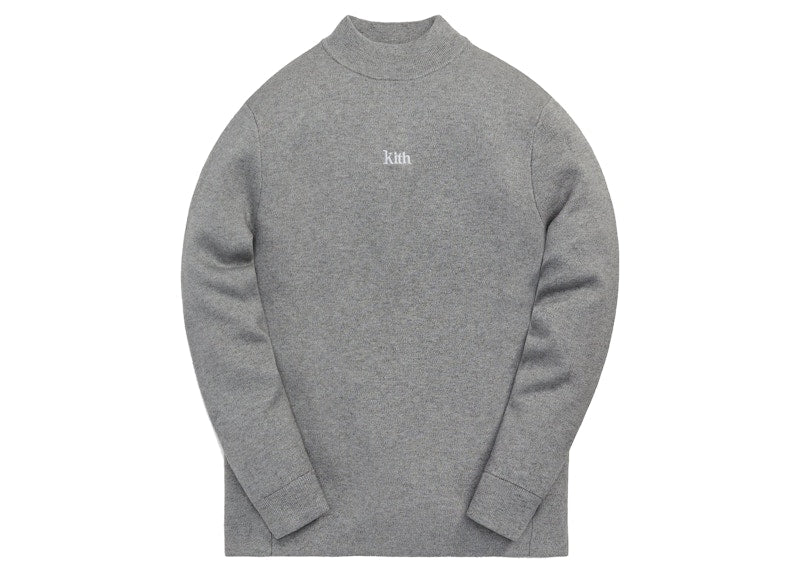 Kith L/S Mockneck Light Heather Grey