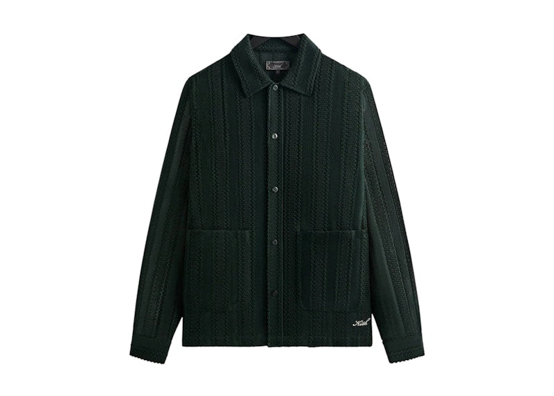 Kith Ladder Lace Long Sleeve Boxy Collared Overshirt Stadium