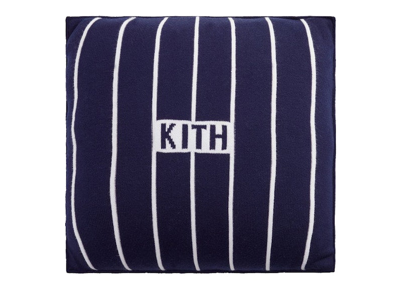 Kith & MLB for New York Yankees Pinstripe Knitted Throw Pillow Nocturnal