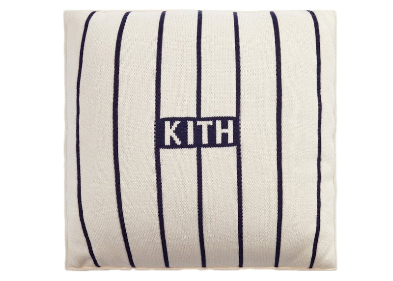 Kith & MLB for New York Yankees Pinstripe Knitted Throw Pillow Tofu