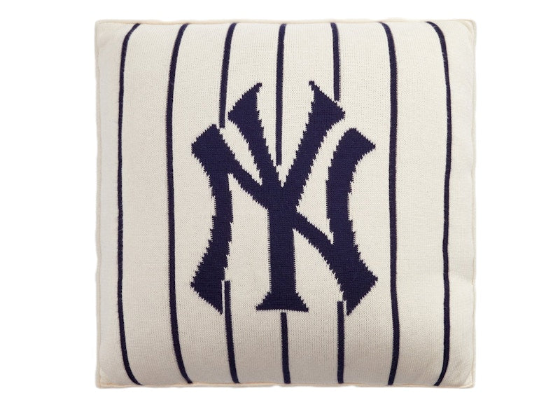Kith & MLB for New York Yankees Pinstripe Knitted Throw Pillow Tofu