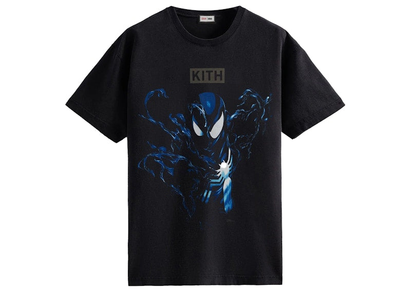 Kith Marvel Spider-Man Black Suit Vintage Tee Black