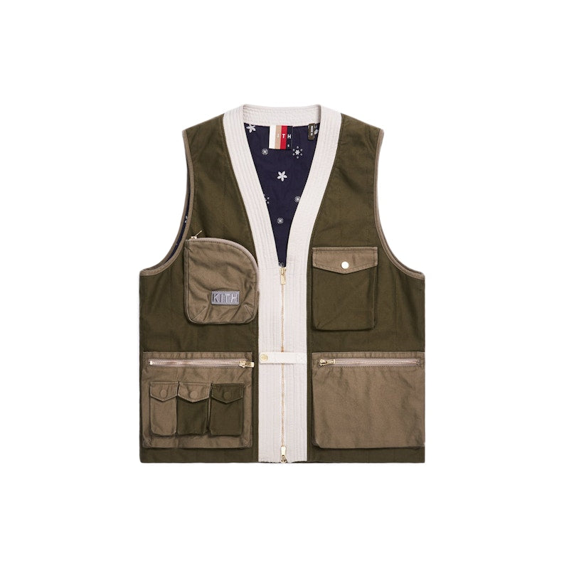 Kith Military Sateen Quilted Tactical Vest Olive