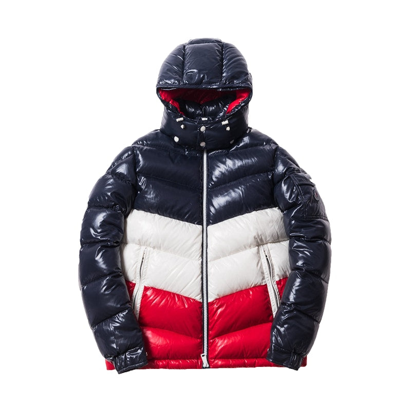 Kith Moncler Rochebrune Classic Down Jacket Navy/Red/White