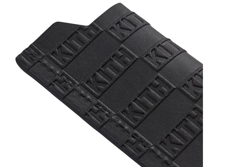 Kith Monogram Leather Lighter Pouch Black