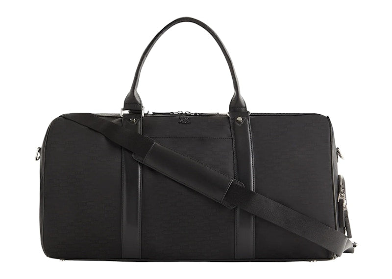 Kith Monogram Nylon Jacquard Duffle Bag Black