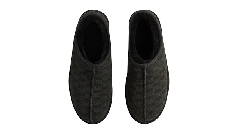 Kith Monogram Shearling Slippers Black
