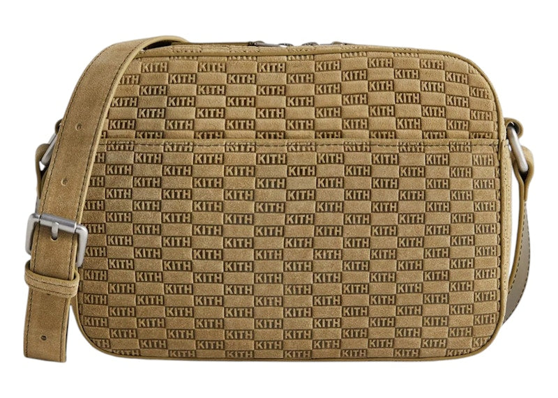 Kith Monogram Suede Camera Crossbody Grit