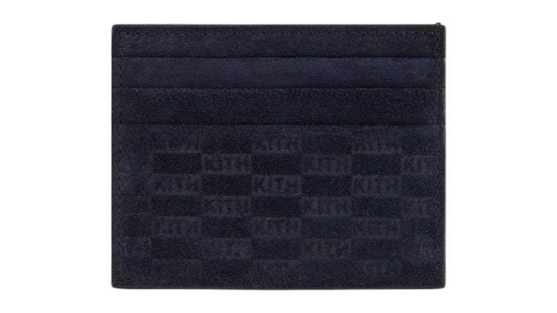 Kith Monogram Suede Card Holder Ink