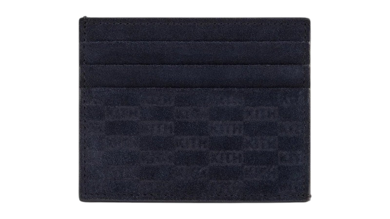 Kith Monogram Suede Card Holder Ink